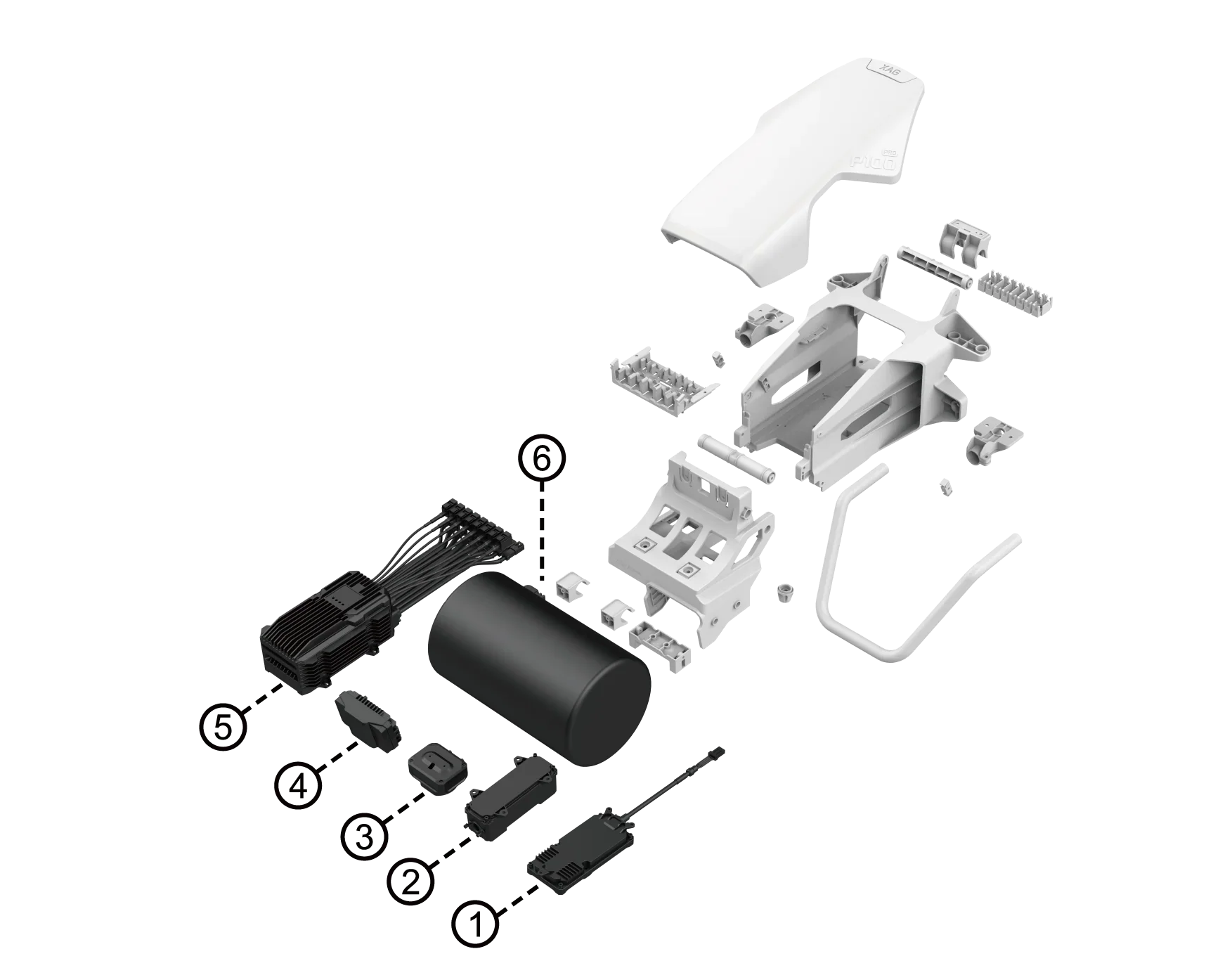 Fuselage front compartment FC and sensing system